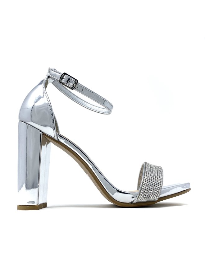 Laser Party Heels - Silver