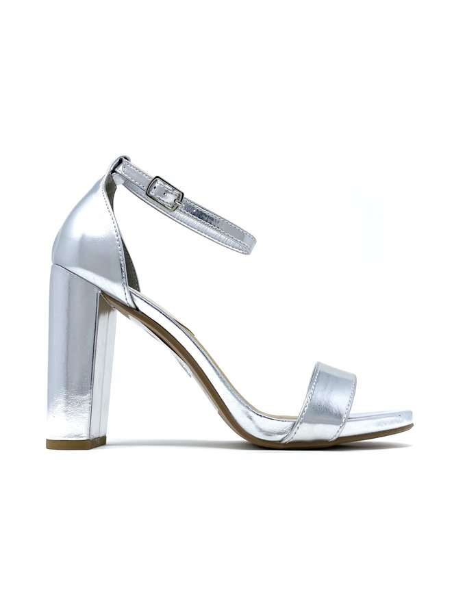 Shiner Dressy Heels - Silver Metallic