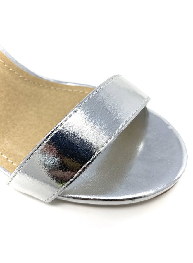 Shiner Dressy Heels - Silver Metallic