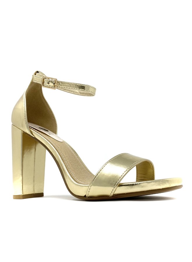 Shiner Dressy Heels - Lt Gold