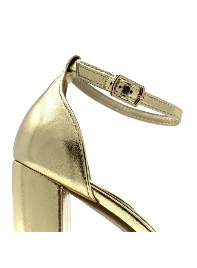 Shiner Dressy Heels - Lt Gold