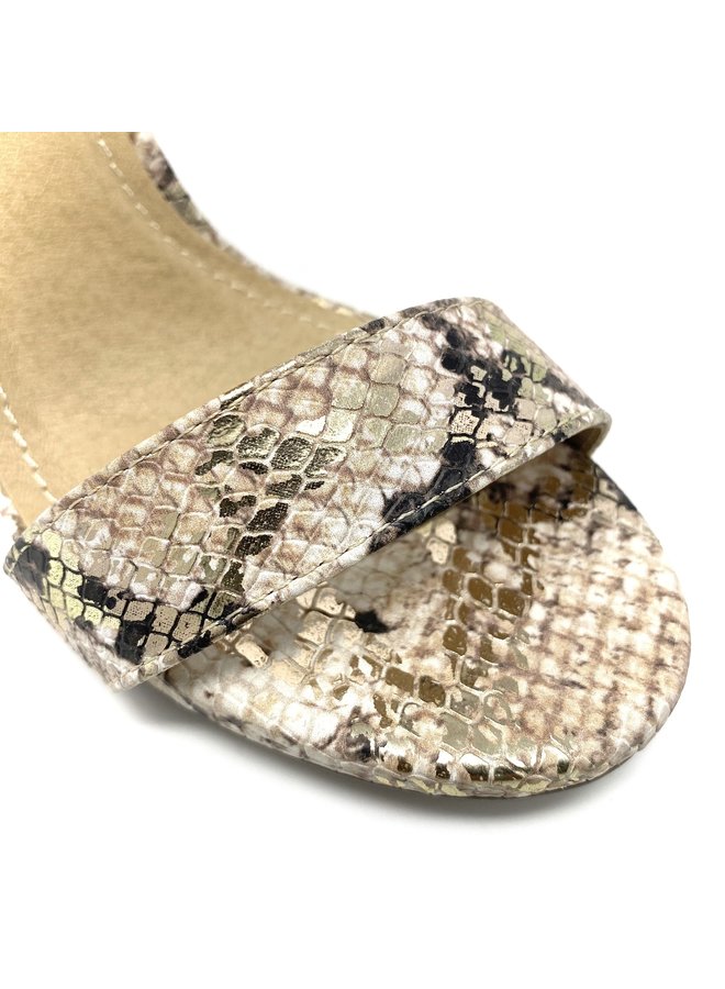 Shiner Casual Heels - Metallic Phyton