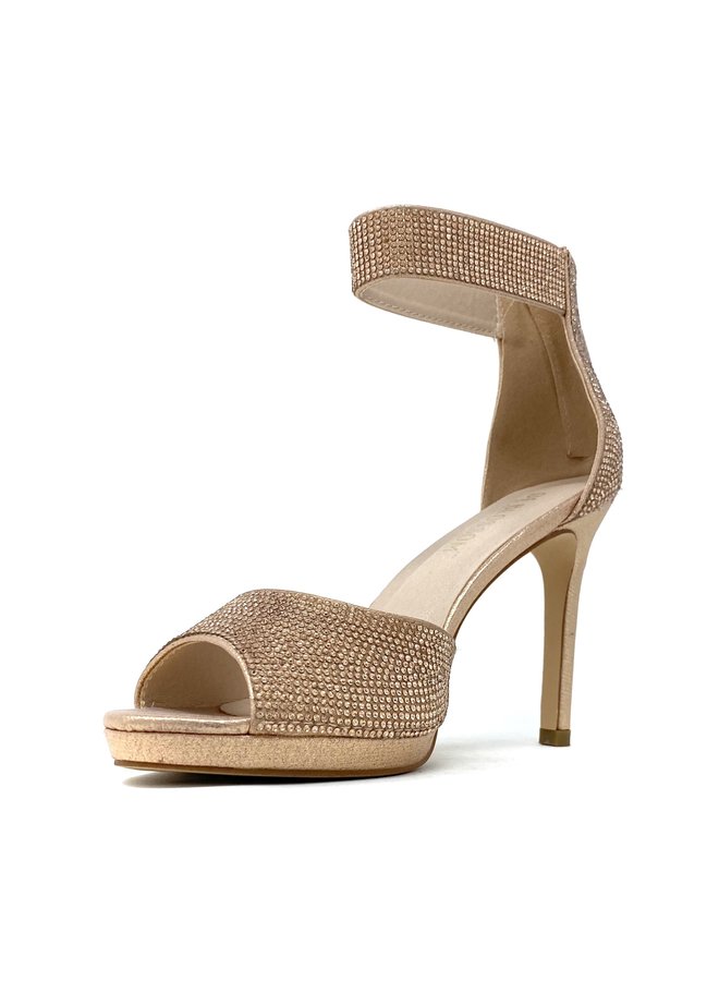 FLOWER-12 Party Heel - ROSE GOLD