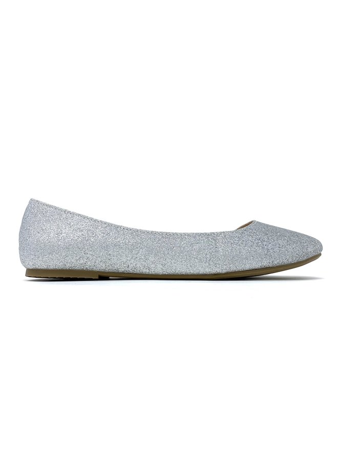 Thesis Dressy Flat - Silver Glitter