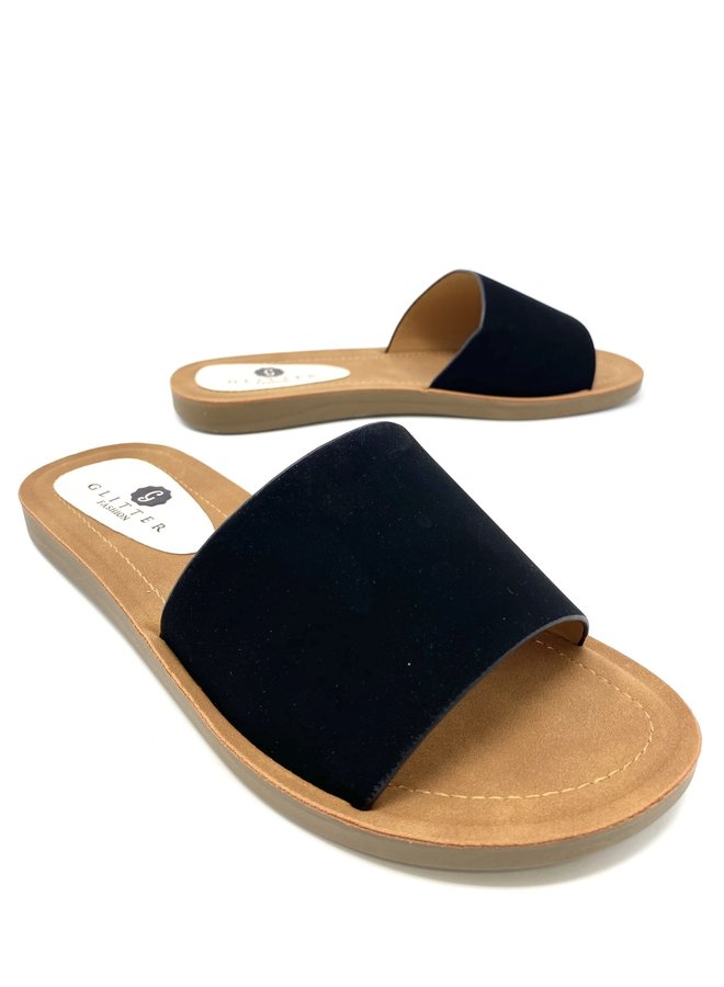 Efron Flat Sandals - Black