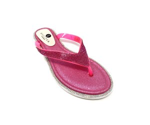 Glint Flat Sandals Fuchsia