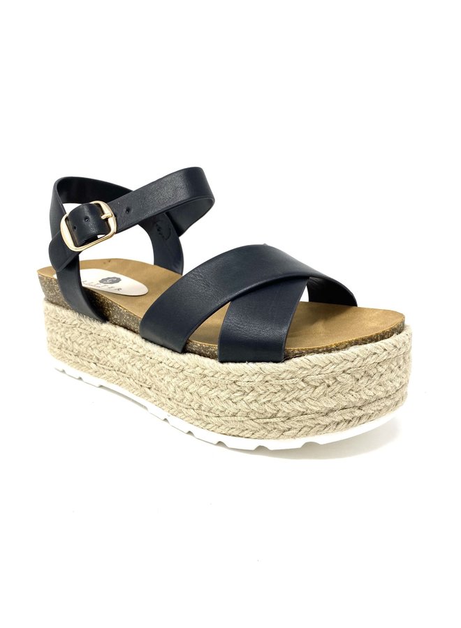 Summer Platform Sandals - Black