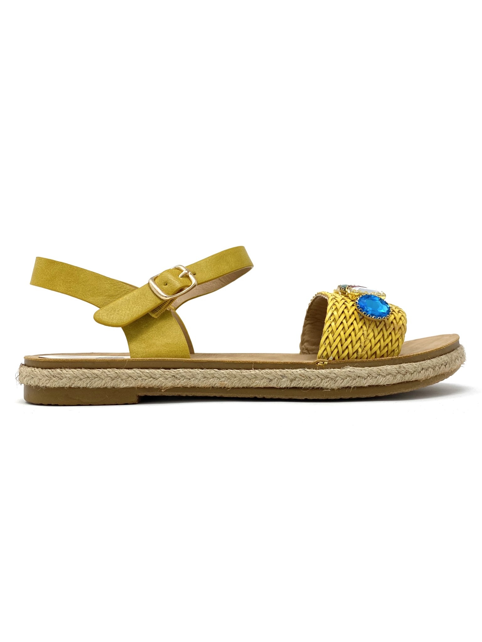 mustard flat sandals