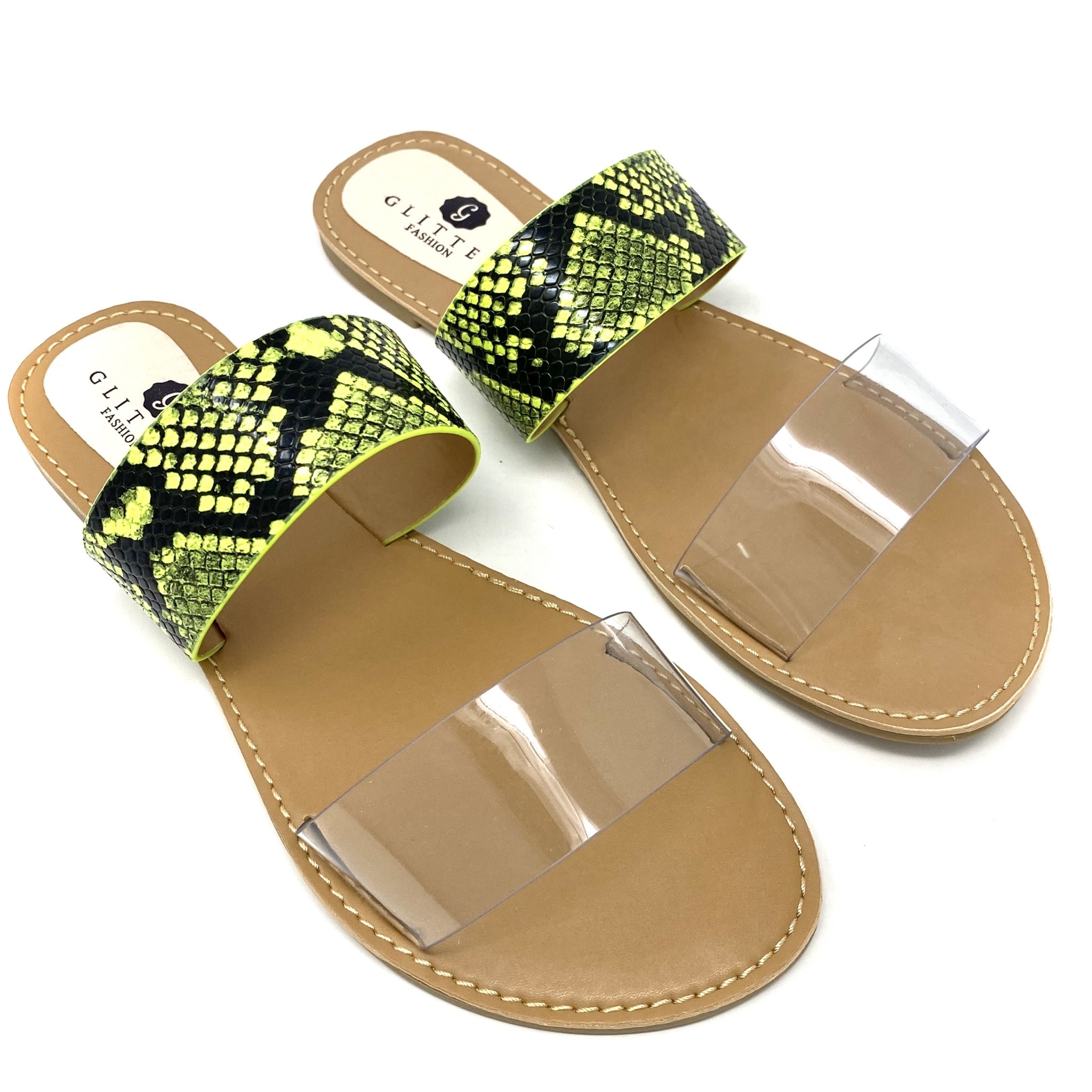 Wild Flat Sandals Clear GLITTER FASHION