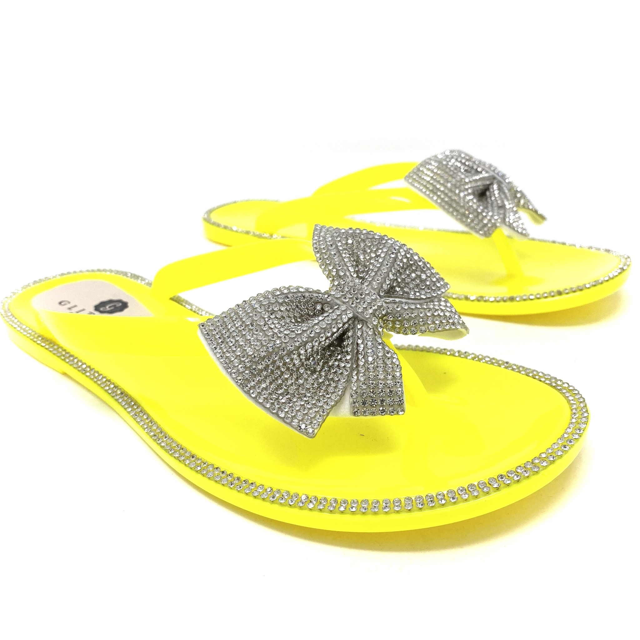neon jelly sandals