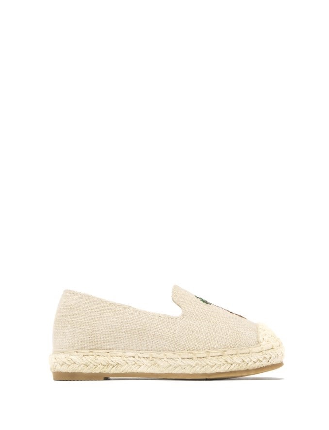Kamila Girl Espadrille Flats Beige GLITTER FASHION