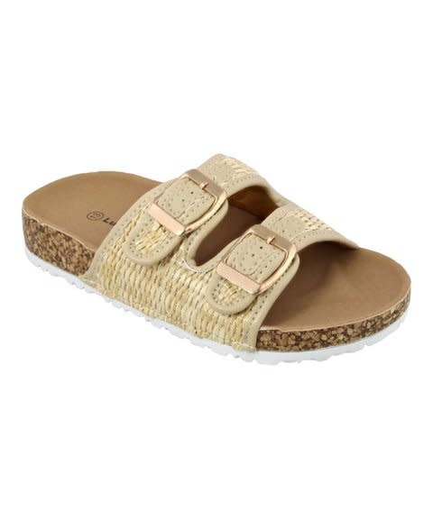 flat raffia sandals