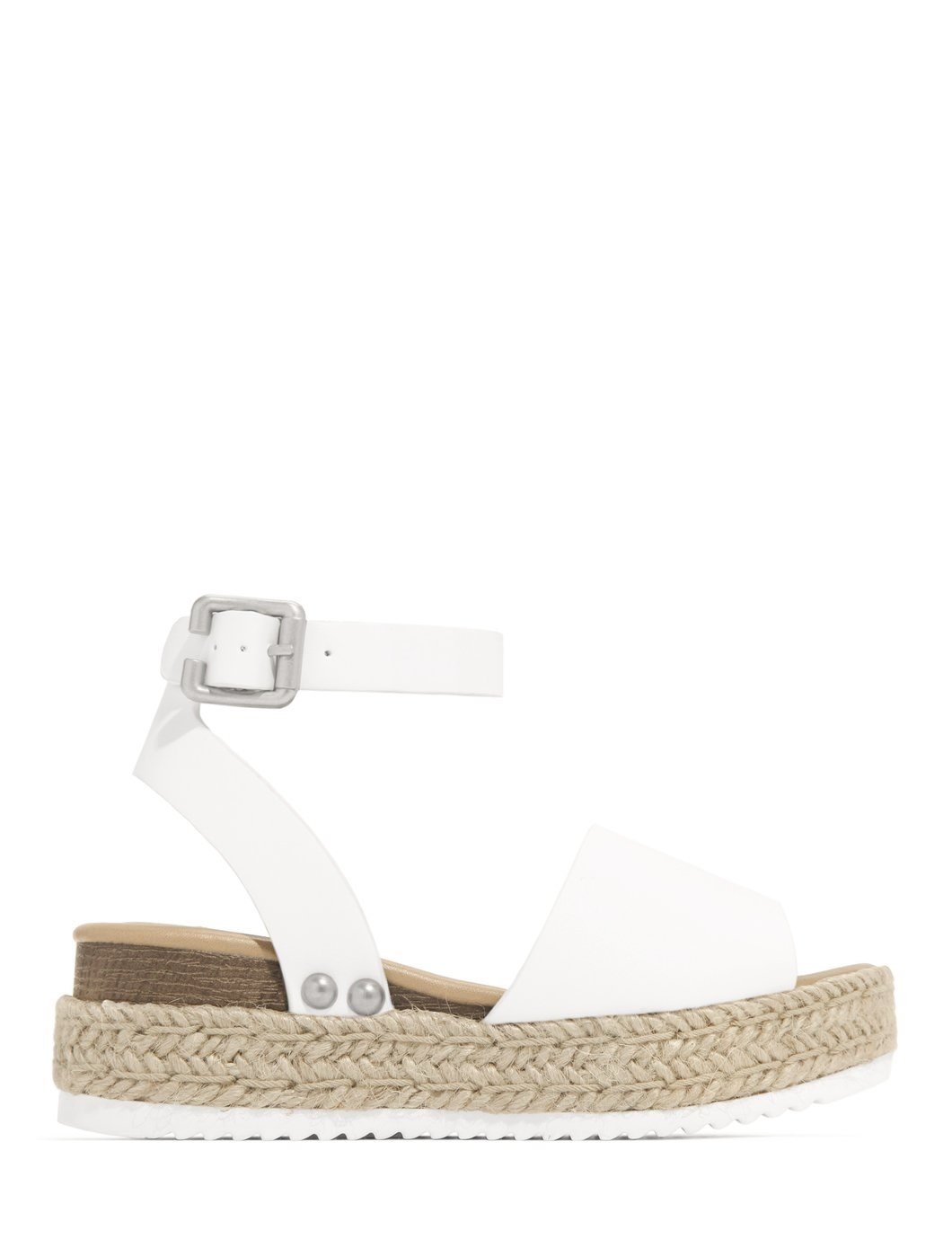 Hazel Girl Espadrille Sandals - White - GLITTER FASHION