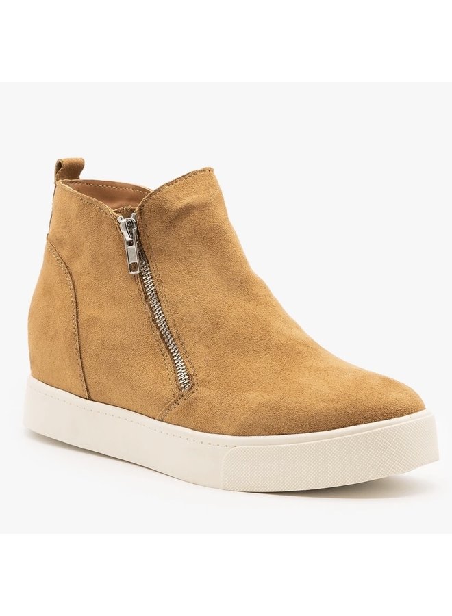 Taylor Wedge Sneaker - Tan