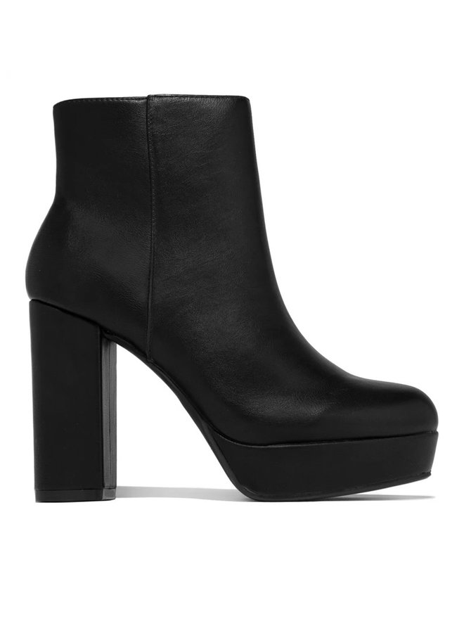 Meeting Casual Bootie - Black PU