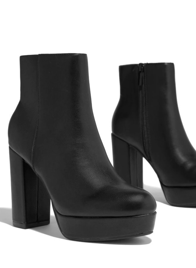 Meeting Casual Bootie - Black PU