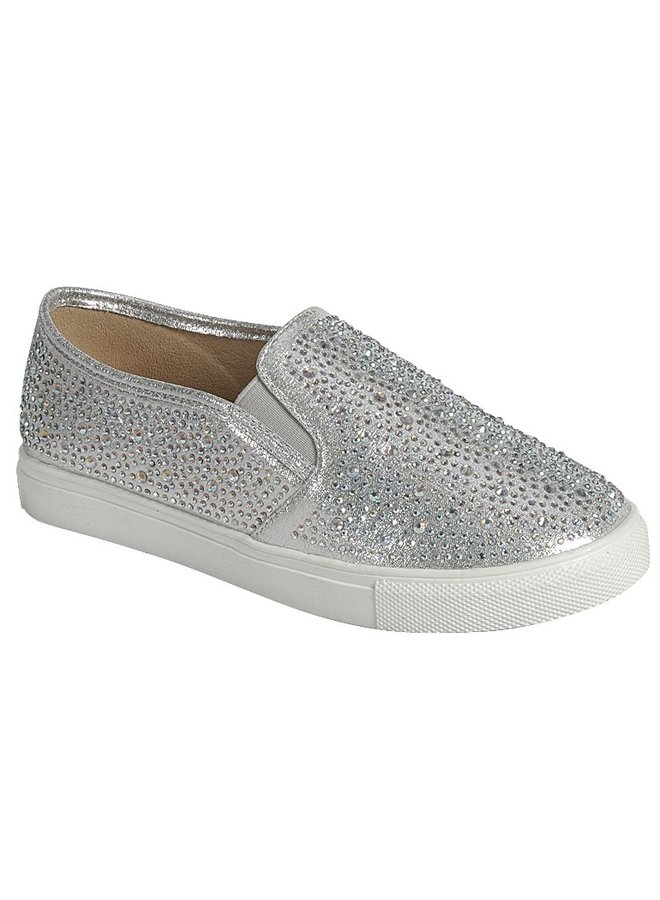 Glitter No-Tie Tennis Shoes: Silver – Handmade Designs for Dolls