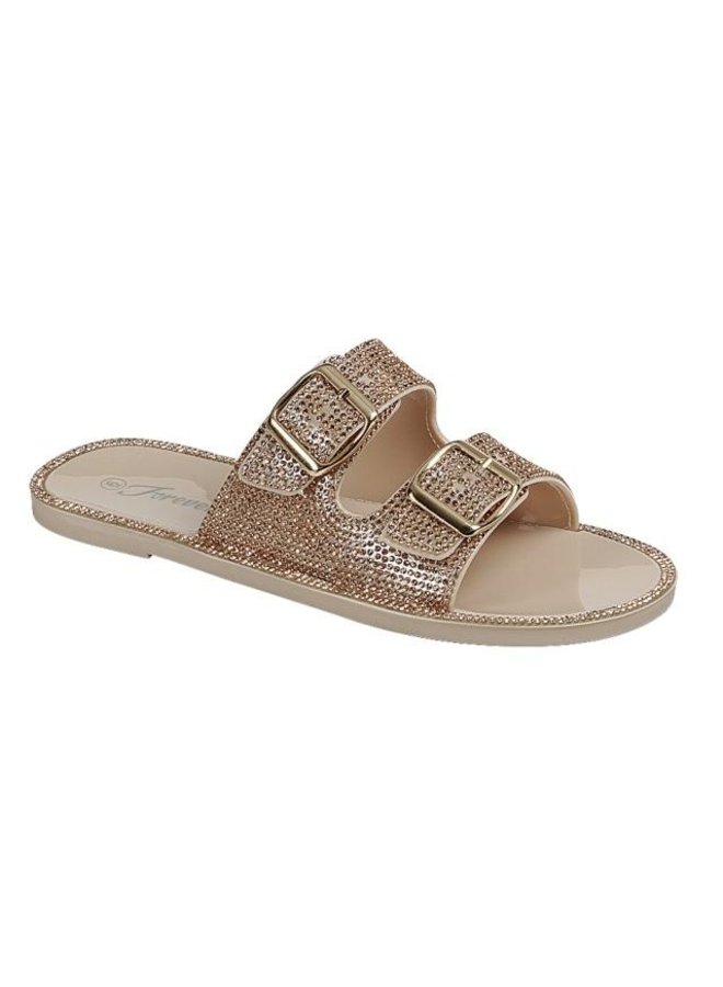 Glow all out Jelly Sandals - Nude