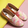 Betsy Espadrille Flats - Pink/Yellow Tie dye