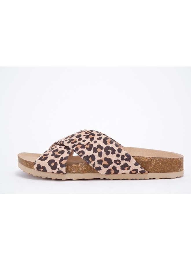 Midge Flat Sandals - Cheetah Natural
