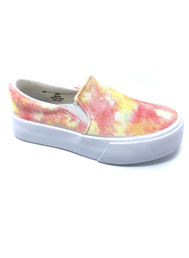 Reign Girl Sneaker - Pink/Yellow T-dye