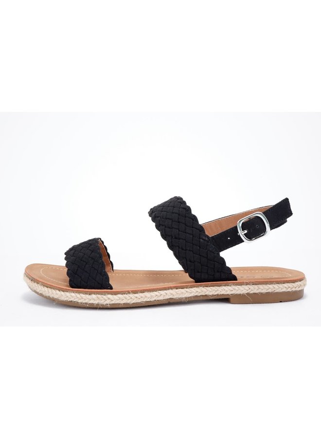 Elnora Flat Sandals - Black