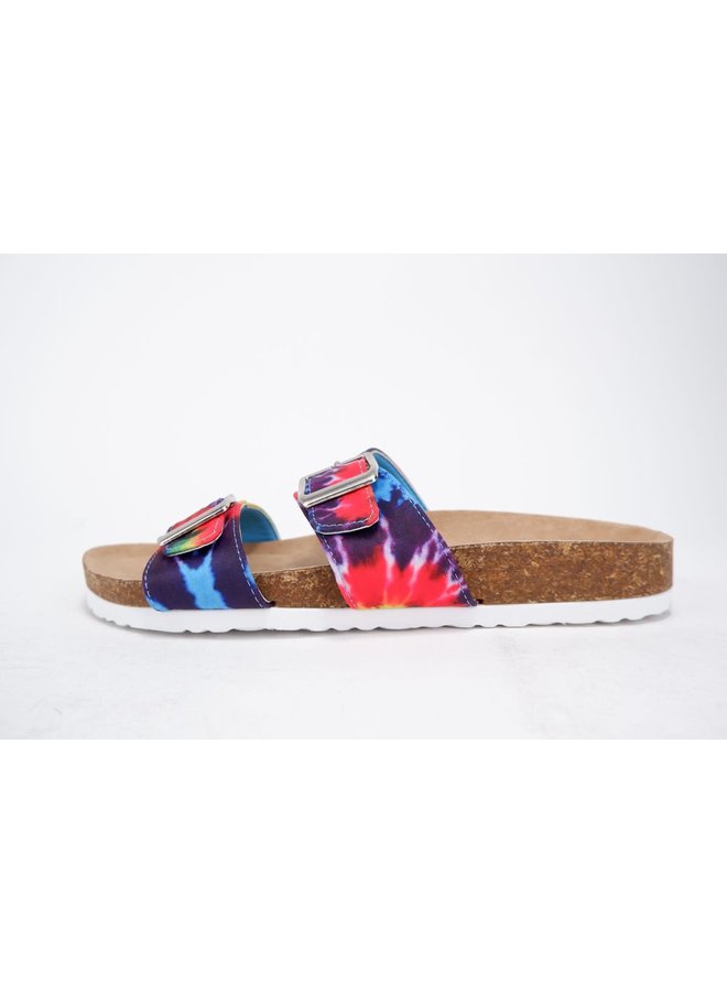 Dunya Casual Sandals - Rainbow Tdye