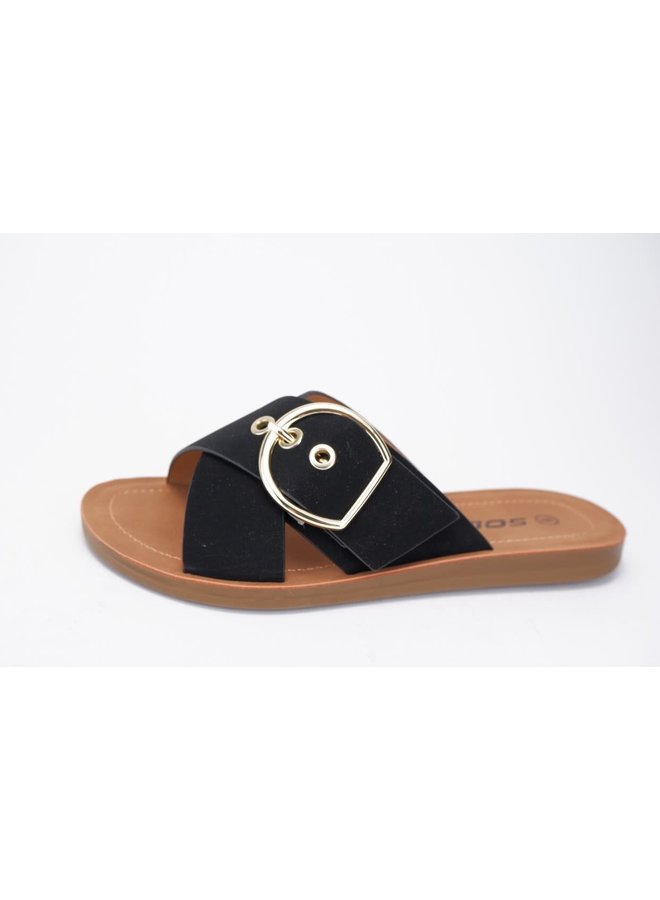 Graphic Comfy Sandals - Black Nb