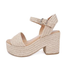 Platform jute sandals deals