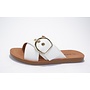 Graphic Comfy Sandals - White
