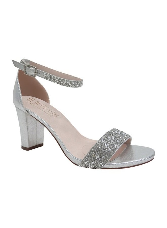 silver party heels