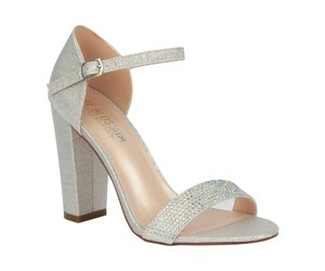 De Blossom Collection Celina-12 Party Heel - Silver - GLITTER FASHION