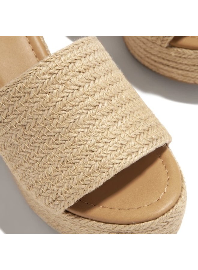 Bertha Espadrille Platform - Lt Tan