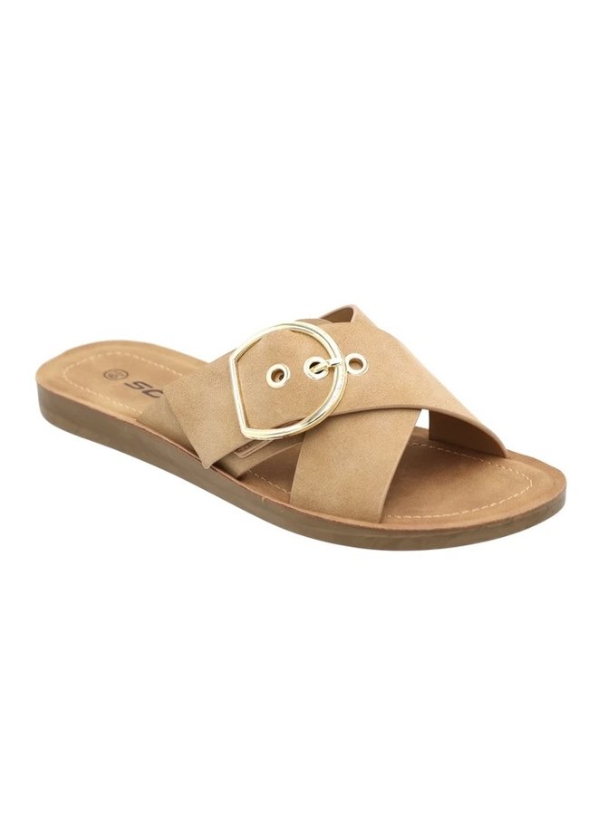 Graphic Comfy Sandals - Camel Nb