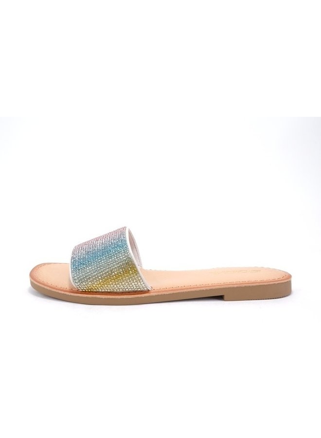Justice Flat Sandal - Rainbow
