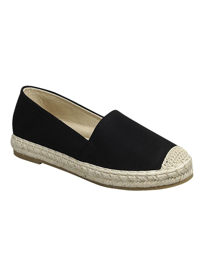 Bohemia Espadrille Flats - Black