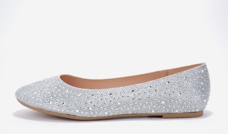 Trinity Dressy Flat Silver Shimmer