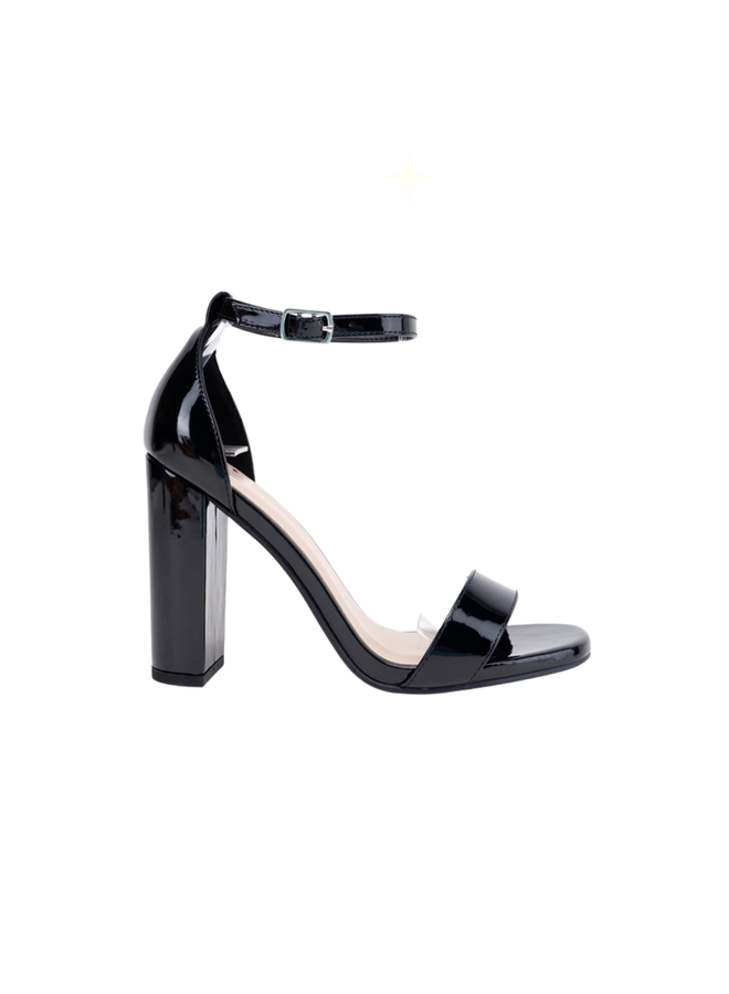 Resenda Casual Heels - Black Patent