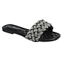 Wove Flat Sandal - Black
