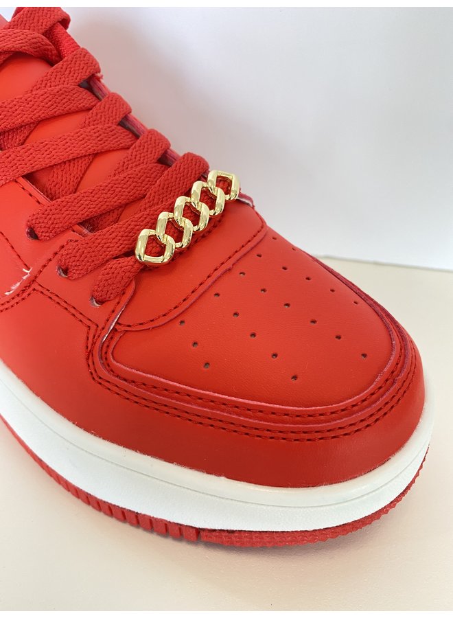 Eden Chain Casual Sneaker - Red