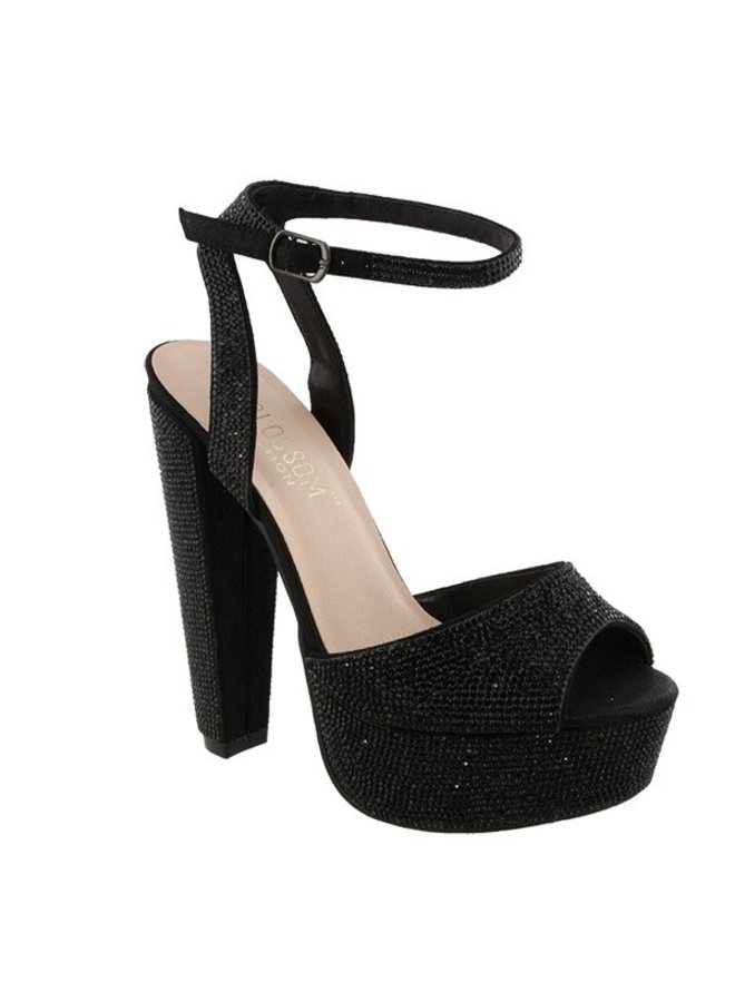 Duncan-8 Dressy Heels - Black Shimmer