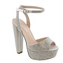 Duncan-8 Dressy Heels - Silver Shimmer