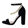 Beads Casual Heel - Black Nubuck