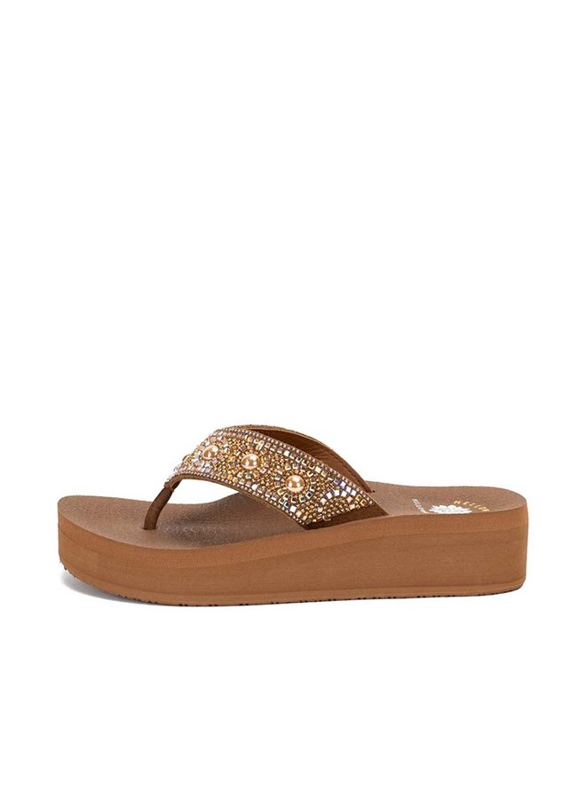 Yellow box sparkle store flip flops