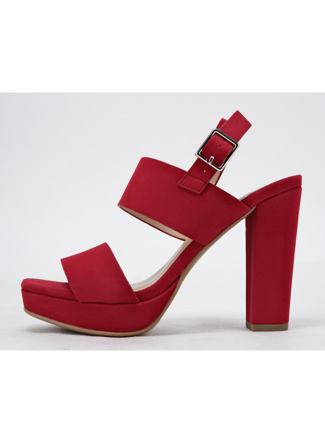 Hansa Casual Heel - Red Nubuck