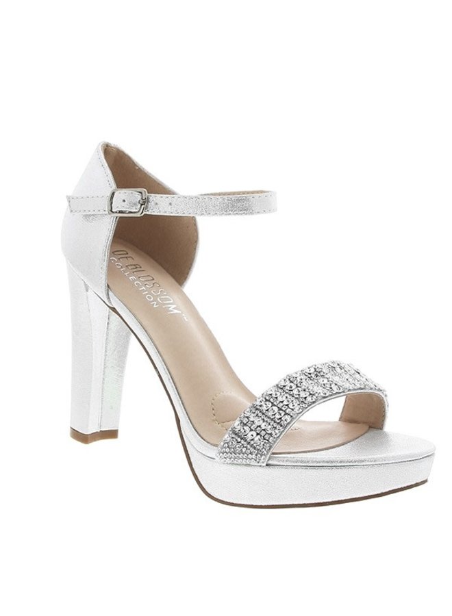 Marley-4 Dressy Heel - Silver Shimmer