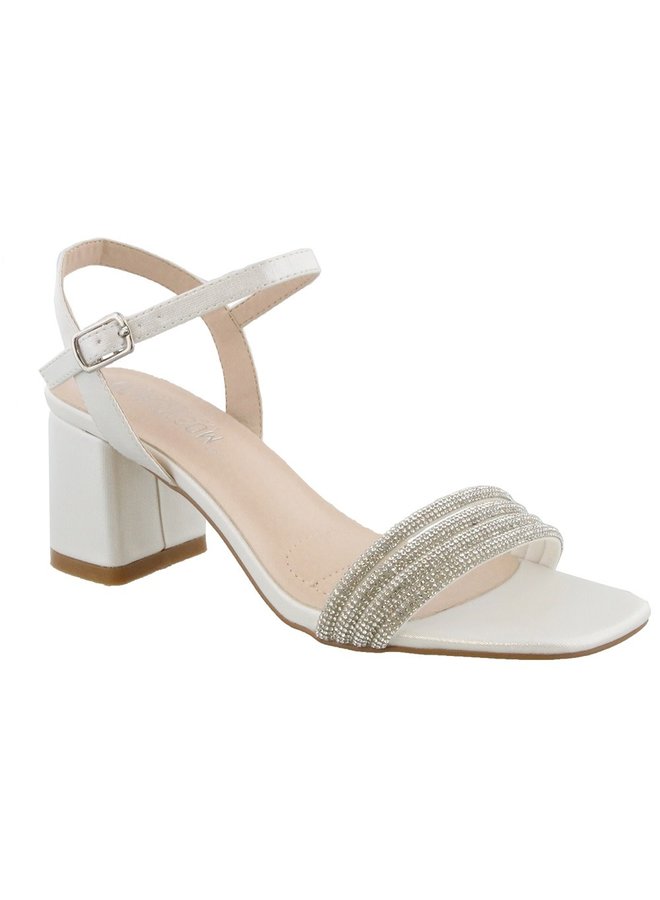 Kenia-1 Dressy Heel - White Shimmer