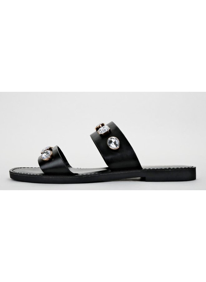 Colette Flat Sandals Black