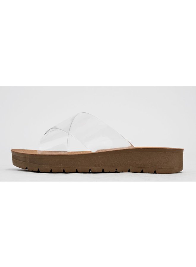 Sennet Flat Sandal - Clear