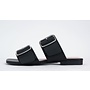 Subject Flat Sandal - Black Pu